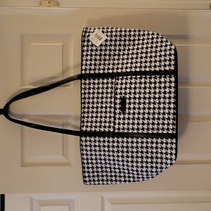 NWT Vera Bradley trimmed traveler midnight houndstooth